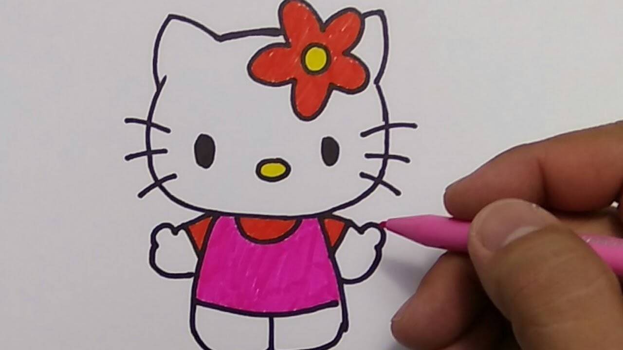 Detail Hello Kitty Menggambar Nomer 16