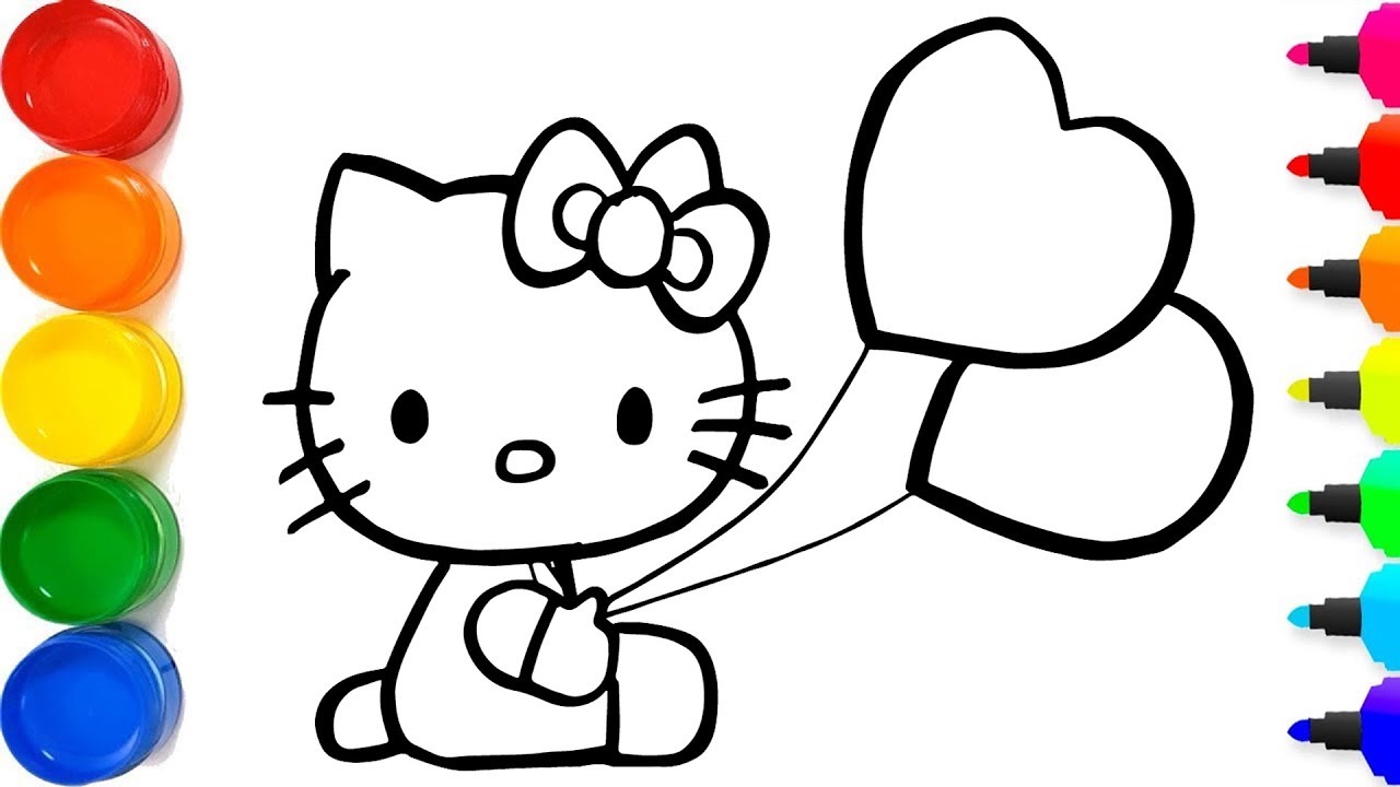 Detail Hello Kitty Menggambar Nomer 5