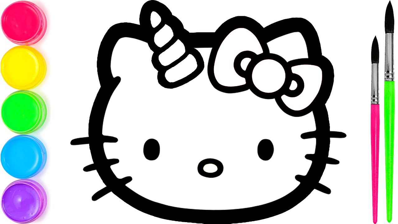Detail Hello Kitty Menggambar Nomer 7