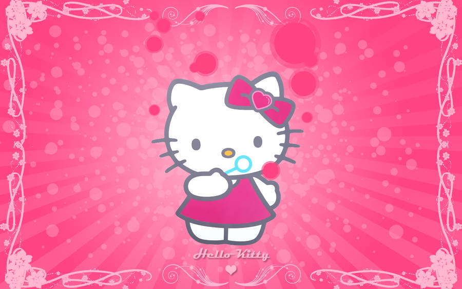 Detail Hello Kitty Pink Cute Wallpaper Nomer 20