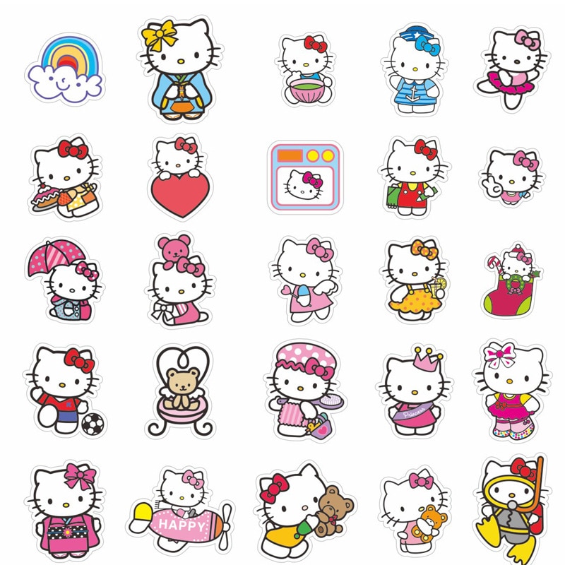 Detail Hello Kitty Stiker Nomer 15