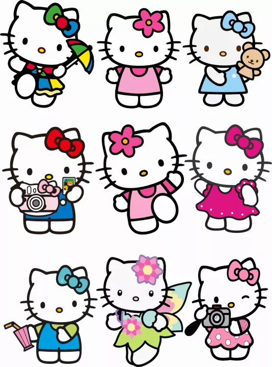 Detail Hello Kitty Stiker Nomer 9
