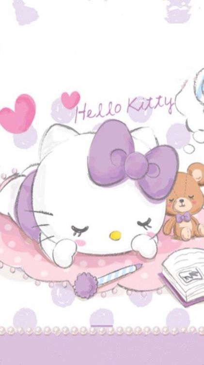 Detail Hello Kitty Ungu Wallpaper Nomer 27