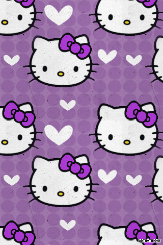 Detail Hello Kitty Ungu Wallpaper Nomer 6