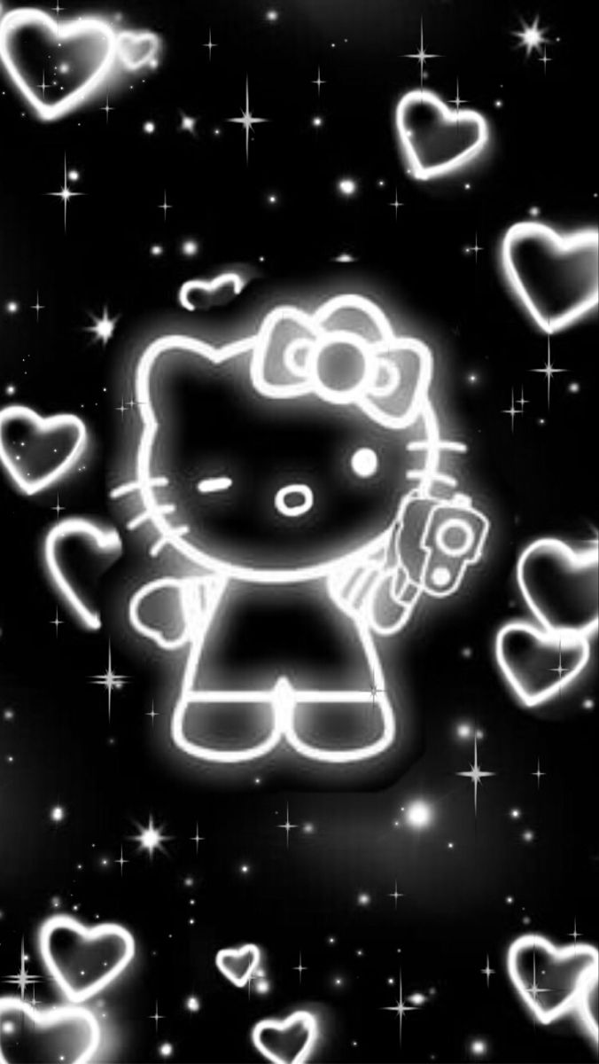 Hello Kitty Wallpaper Black - KibrisPDR