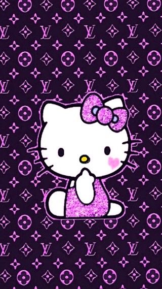 Detail Hello Kitty Warna Ungu Nomer 6