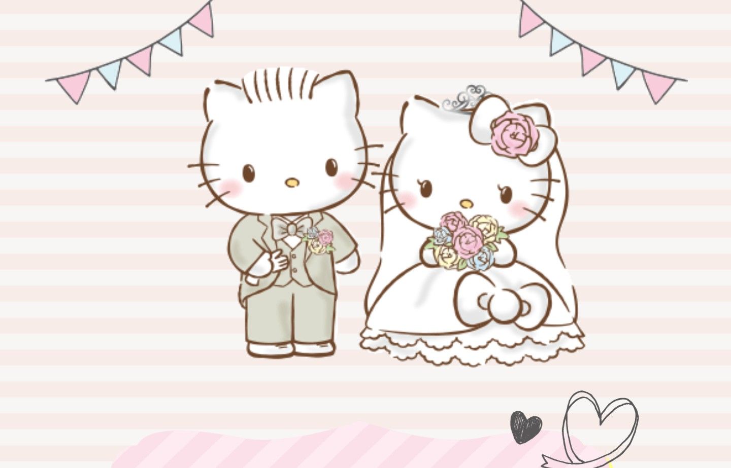 Detail Hello Kitty Wedding Wallpaper Nomer 17