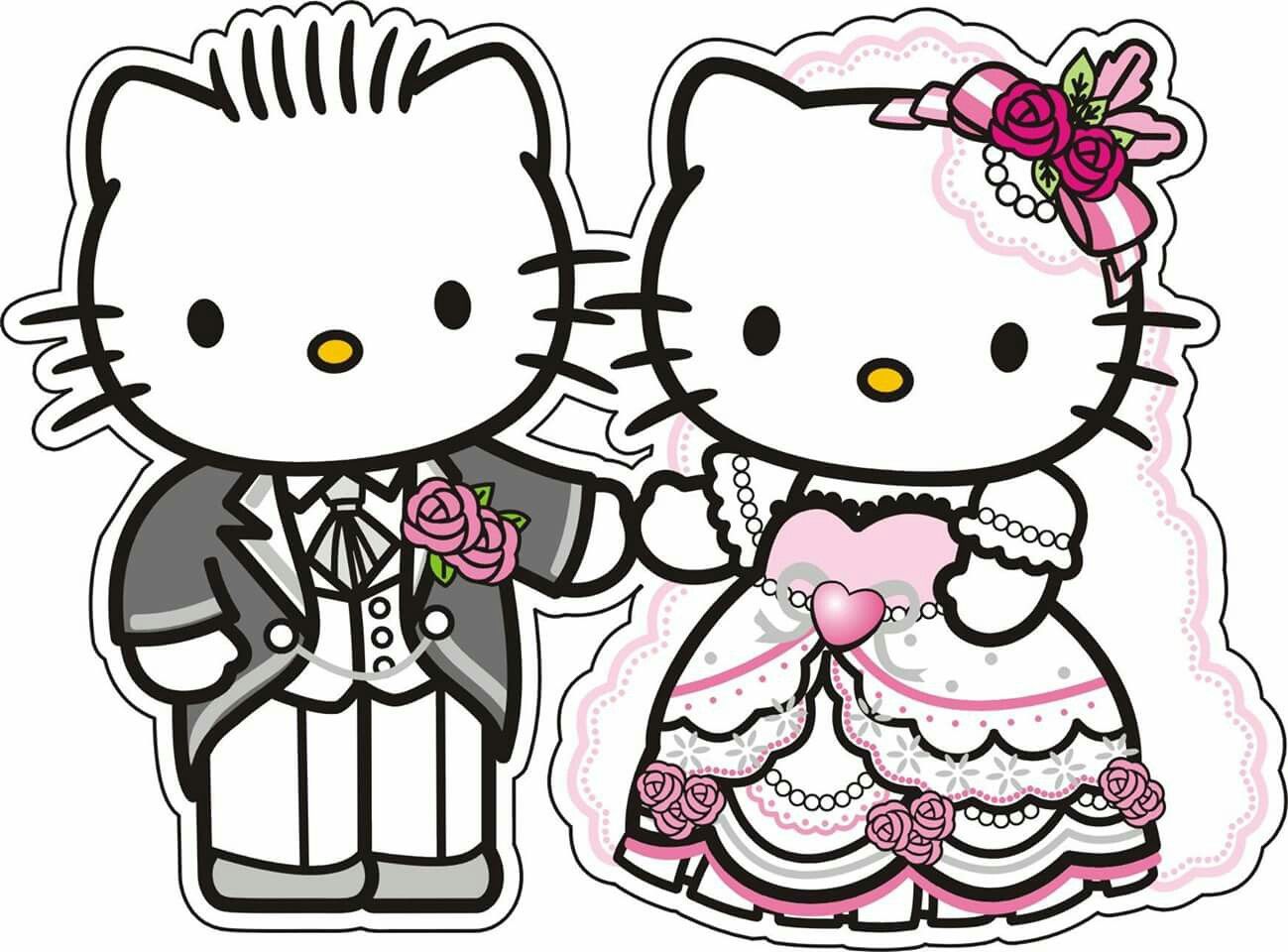 Detail Hello Kitty Wedding Wallpaper Nomer 5