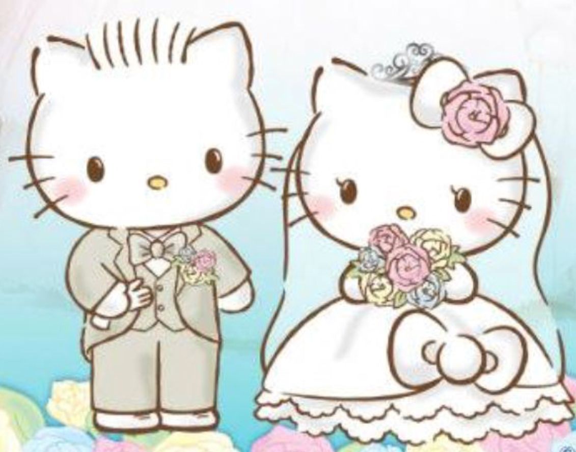Detail Hello Kitty Wedding Wallpaper Nomer 6