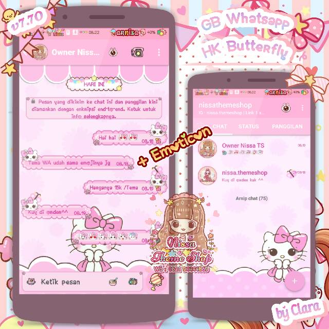 Detail Hello Kitty Whatsapp Plus Theme Nomer 14
