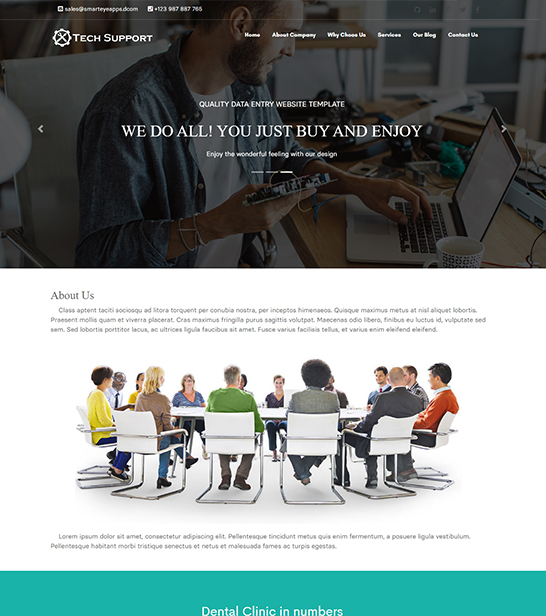 Detail Help Desk Bootstrap Template Free Nomer 12