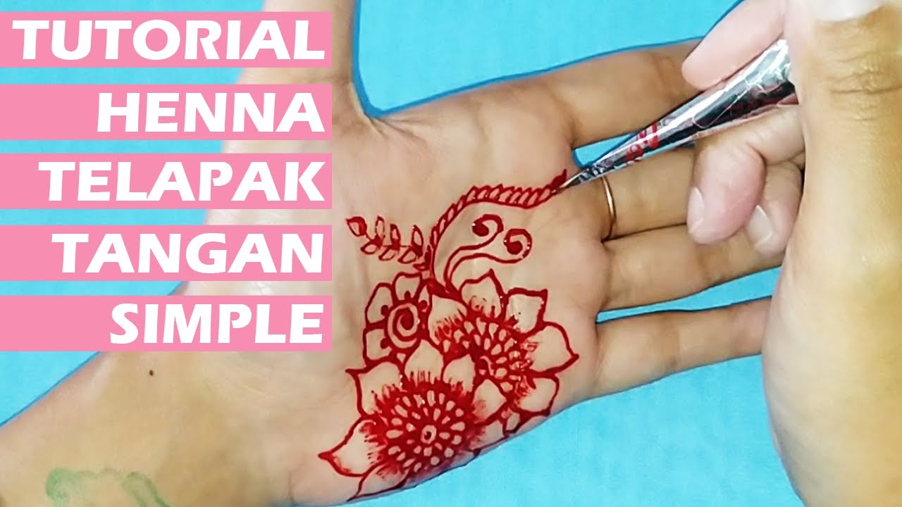 Detail Henna Simple Di Telapak Tangan Nomer 7