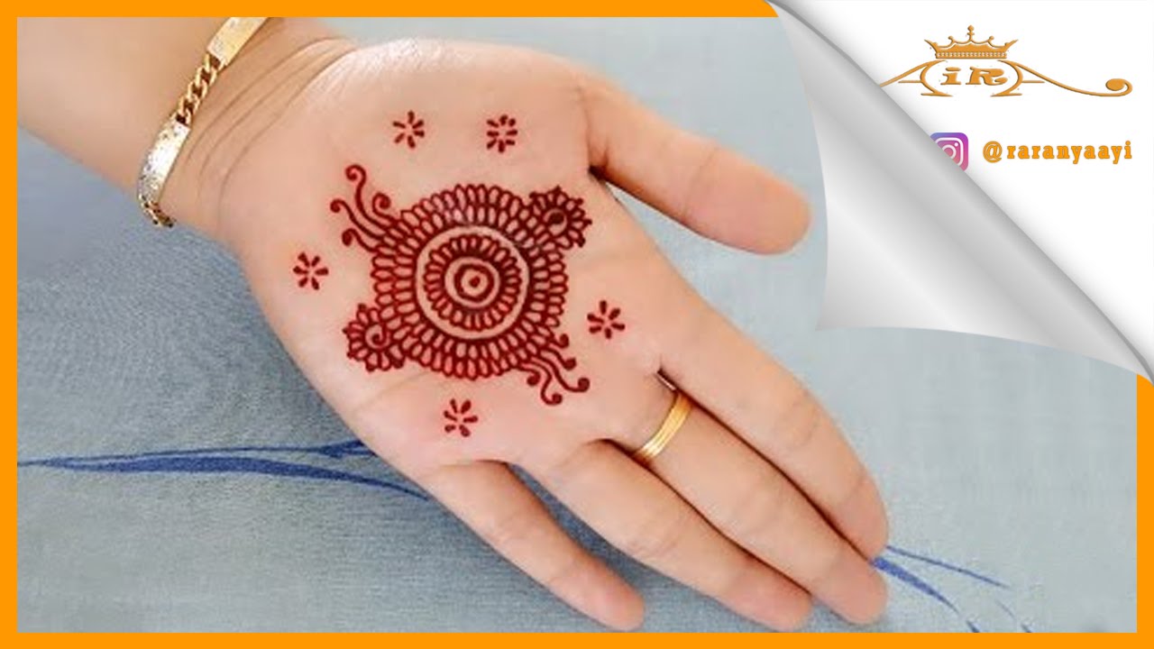 Detail Henna Simple Telapak Tangan Nomer 4