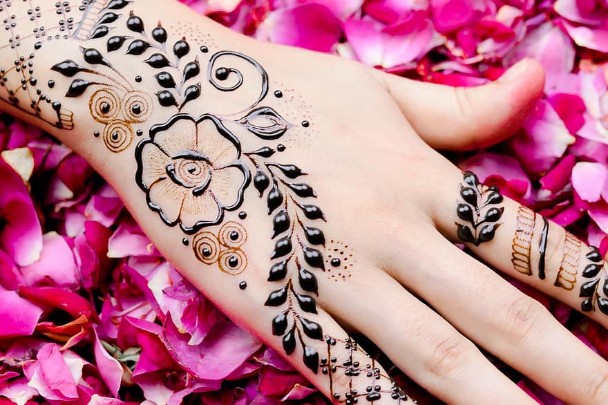 Detail Henna Telapak Tangan Bunga Nomer 42