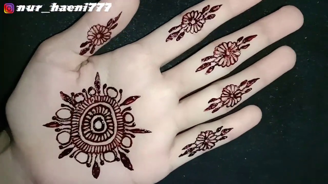 Detail Henna Telapak Tangan Simple Dan Mudah Nomer 5