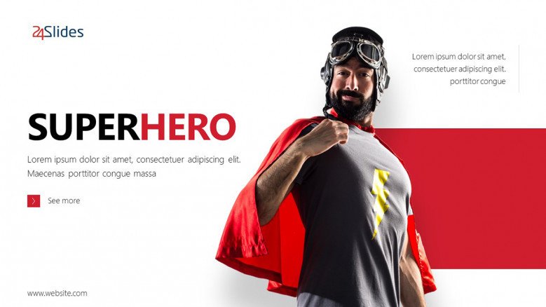 Detail Hero Powerpoint Template Nomer 49