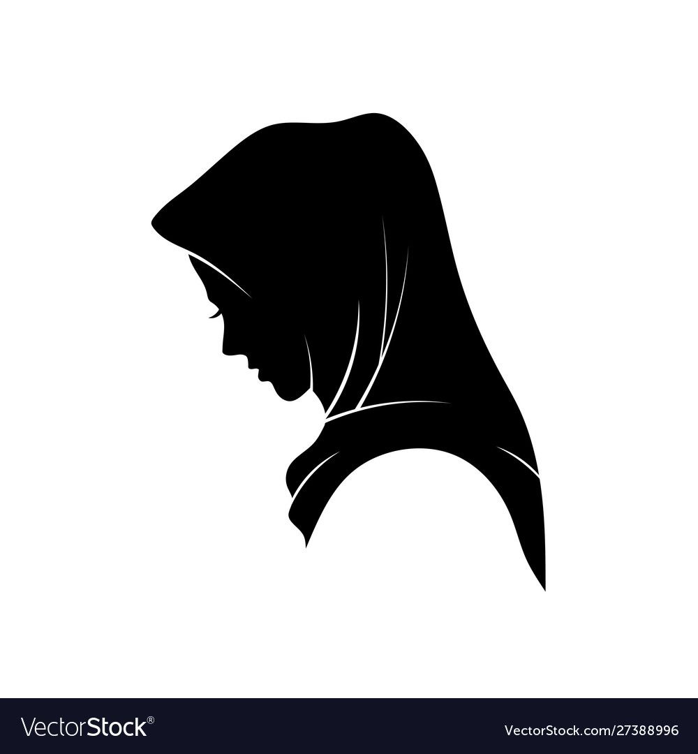 Hijab Siluet Vektor - KibrisPDR