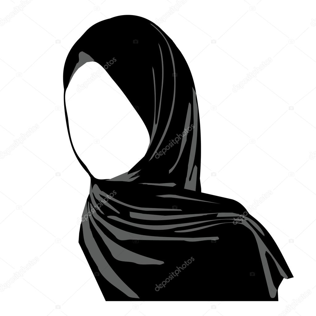 Detail Hijab Siluet Vektor Nomer 3