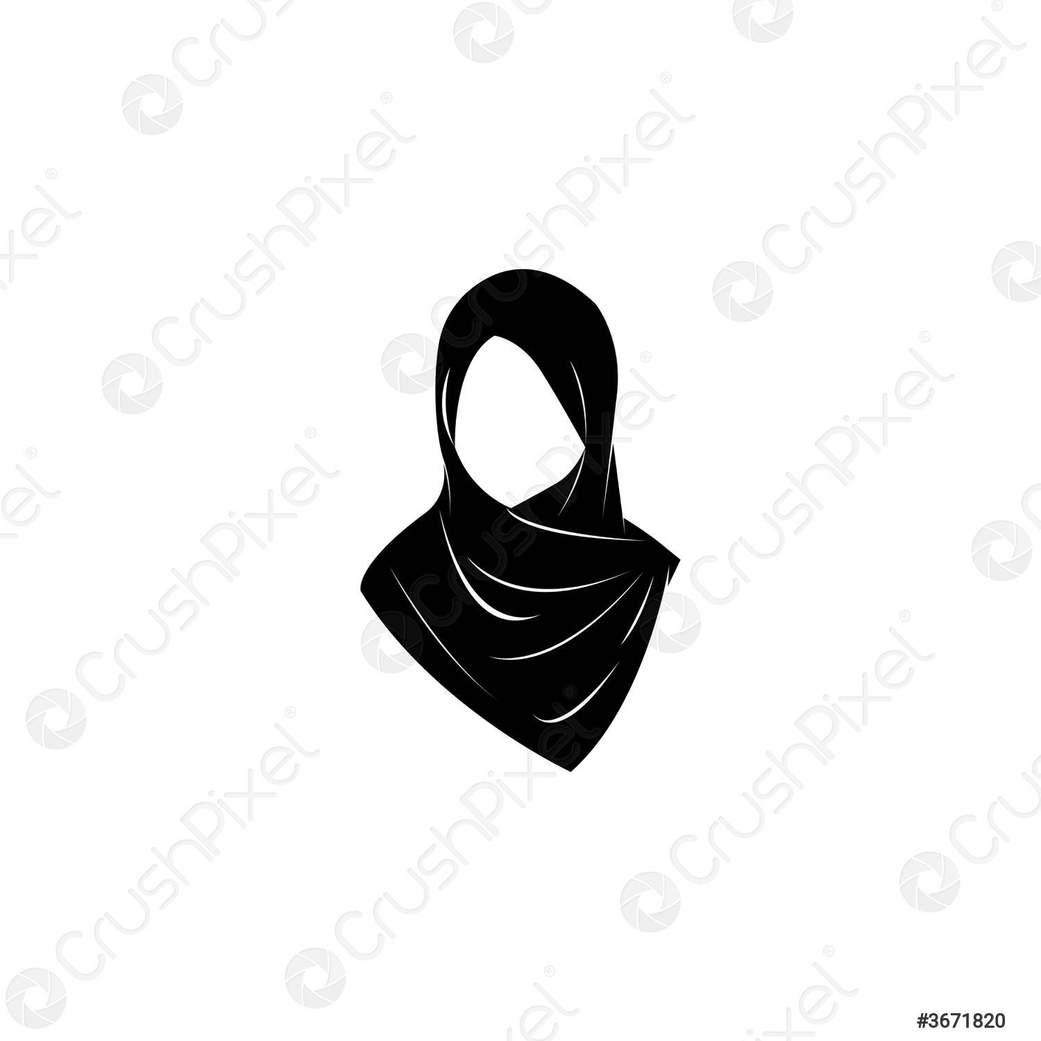 Detail Hijab Siluet Vektor Nomer 38