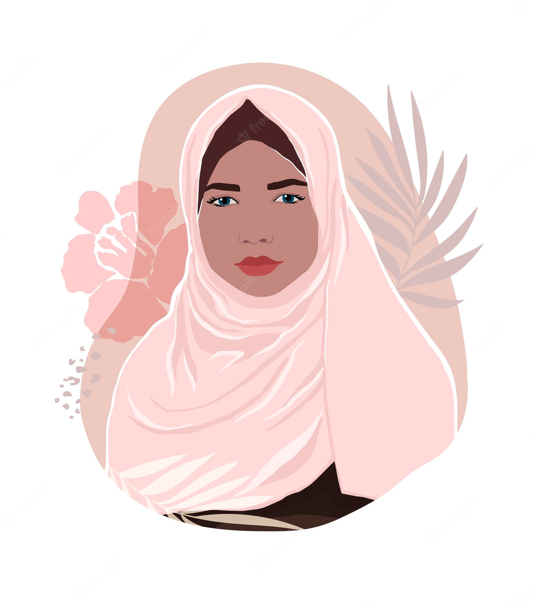 Detail Hijab Siluet Vektor Nomer 55