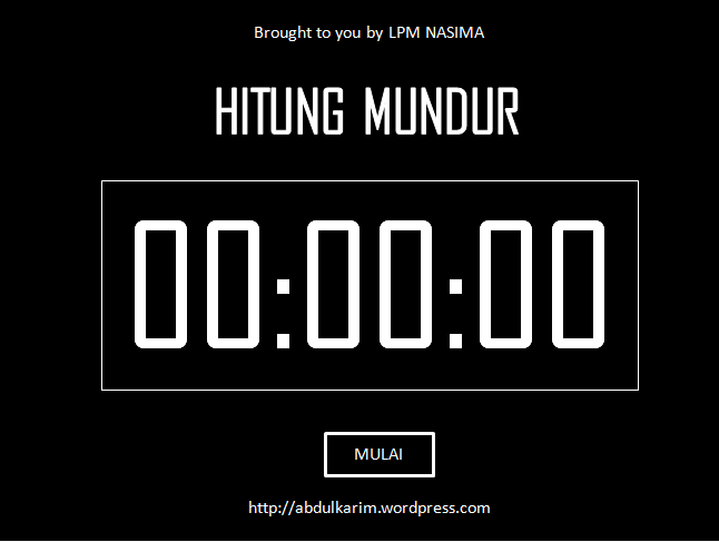 Detail Hitung Waktu Mundur Nomer 2