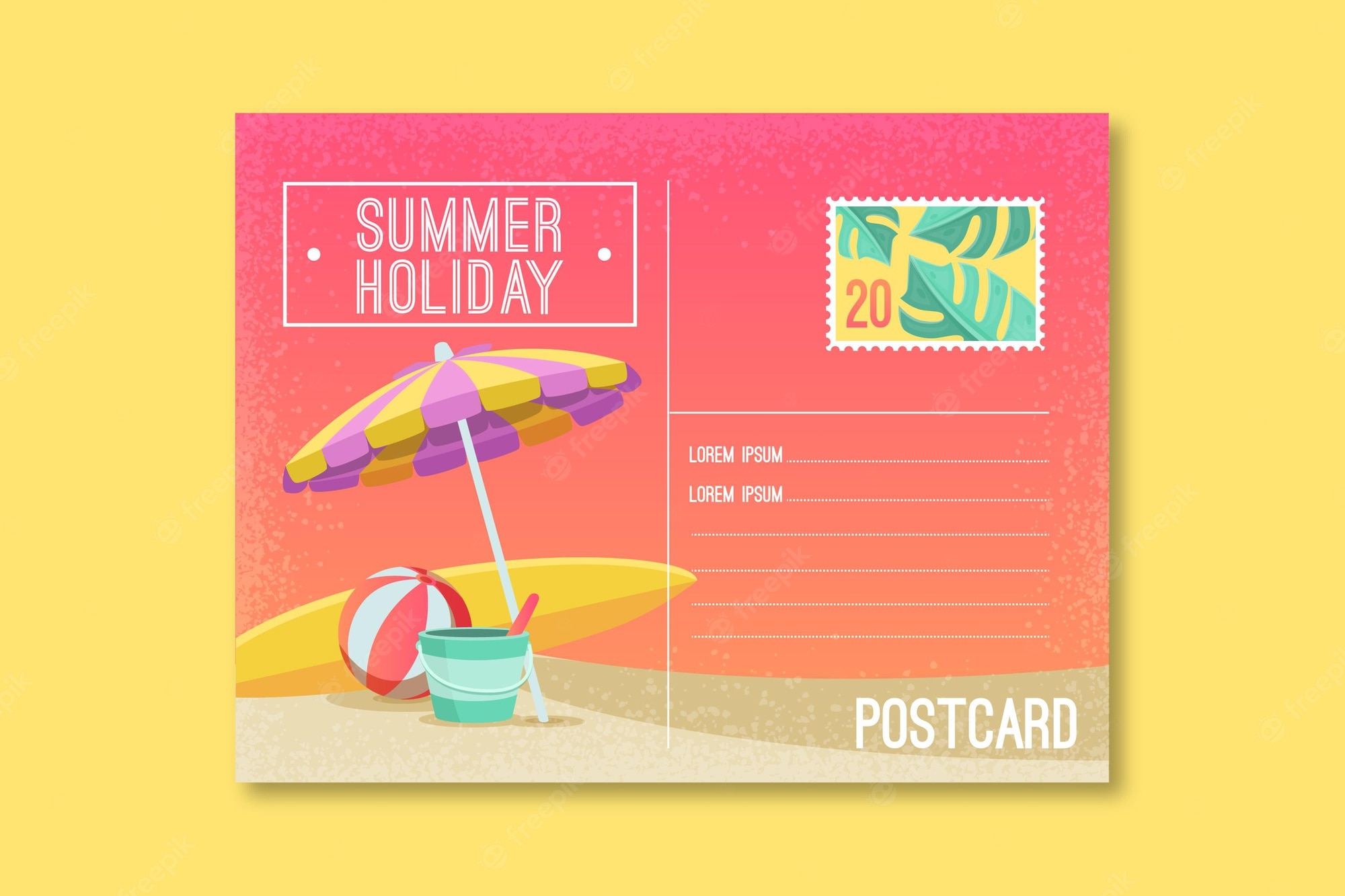 Detail Holiday Postcard Template Nomer 41
