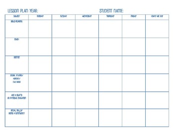 Detail Home Education Plan Template Nomer 34