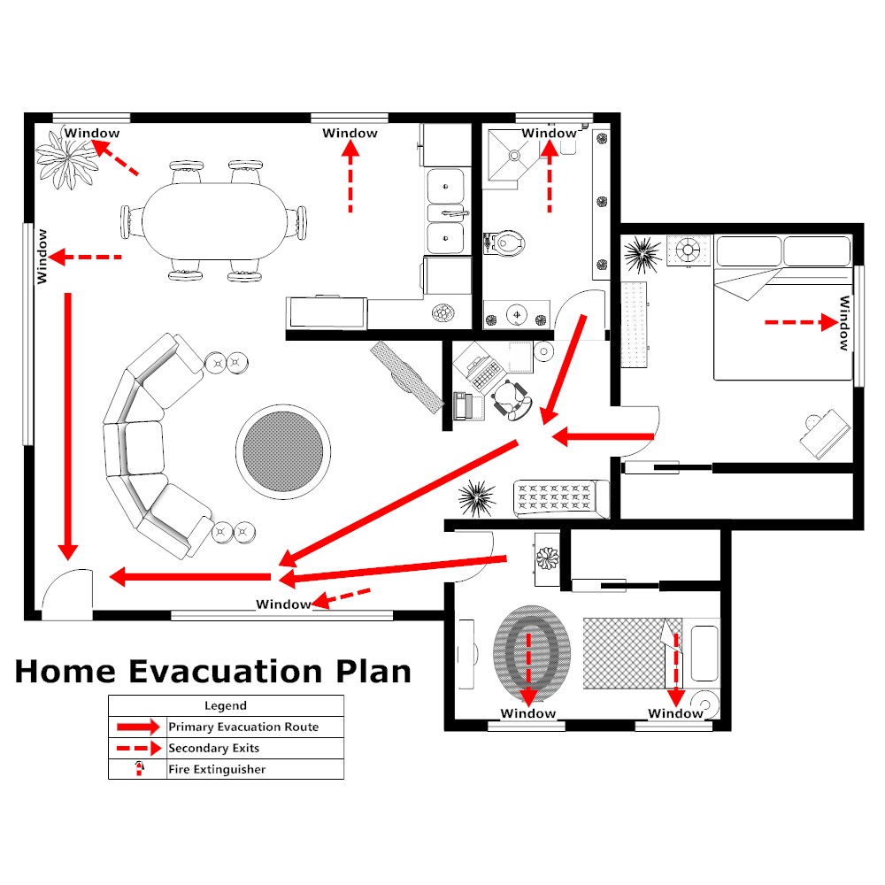 Detail Home Evacuation Plan Template Nomer 44