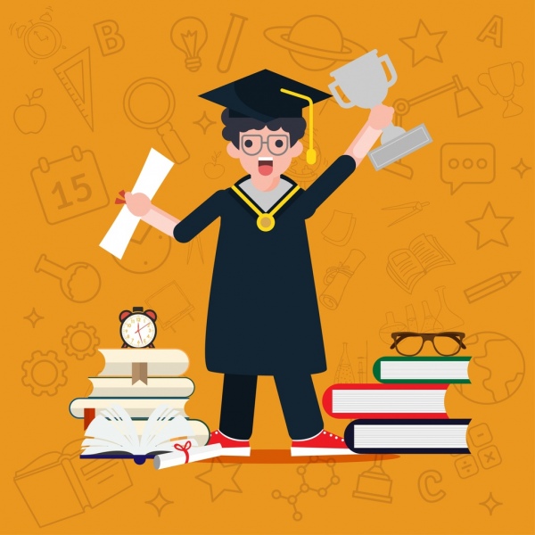 Detail Background Graduation Vector Nomer 27