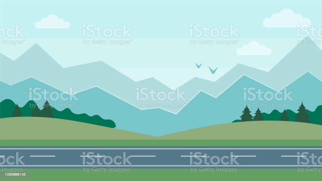 Detail Background Gunung Kartun Nomer 47