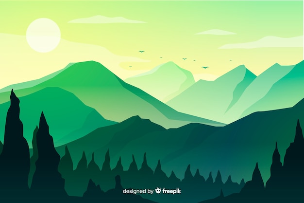 Background Gunung Vector - KibrisPDR