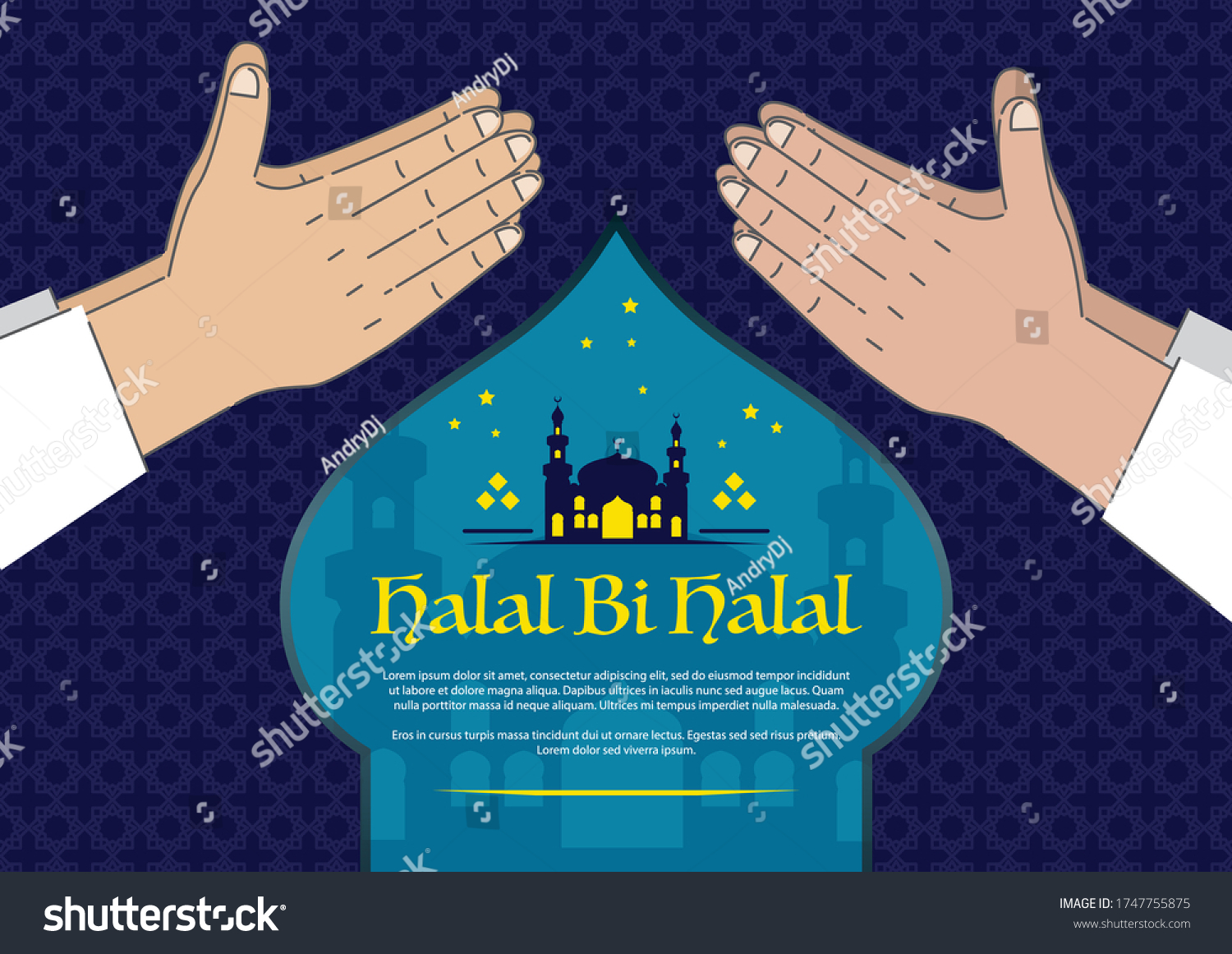 Detail Background Halal Bi Halal Vector Nomer 6