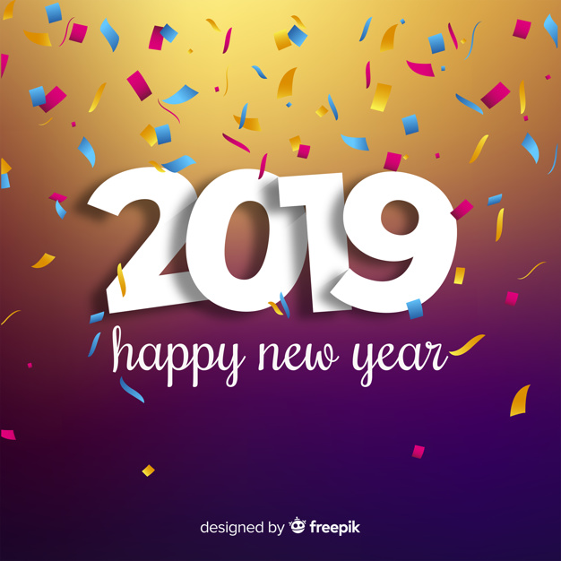 Detail Background Happy New Year 2019 Nomer 25