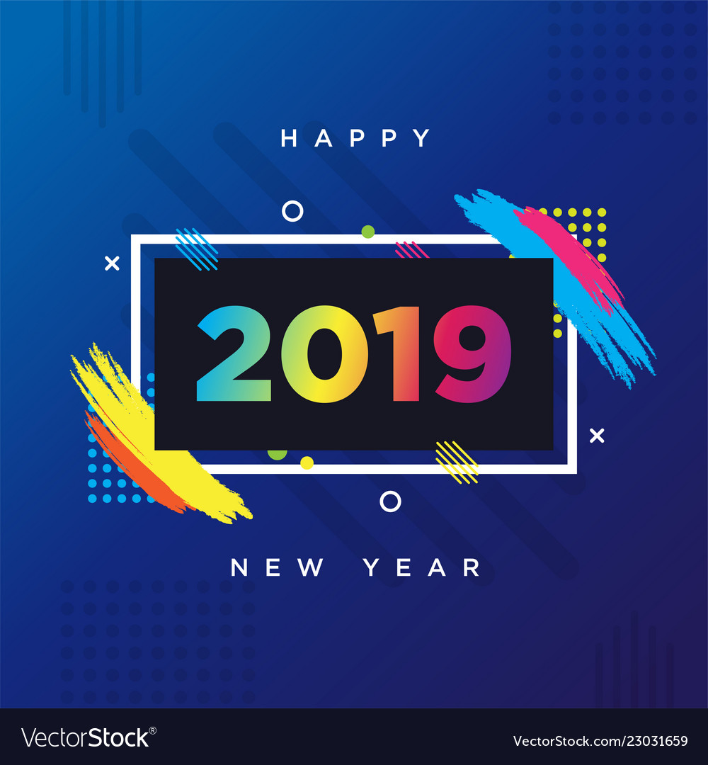 Detail Background Happy New Year 2019 Nomer 39