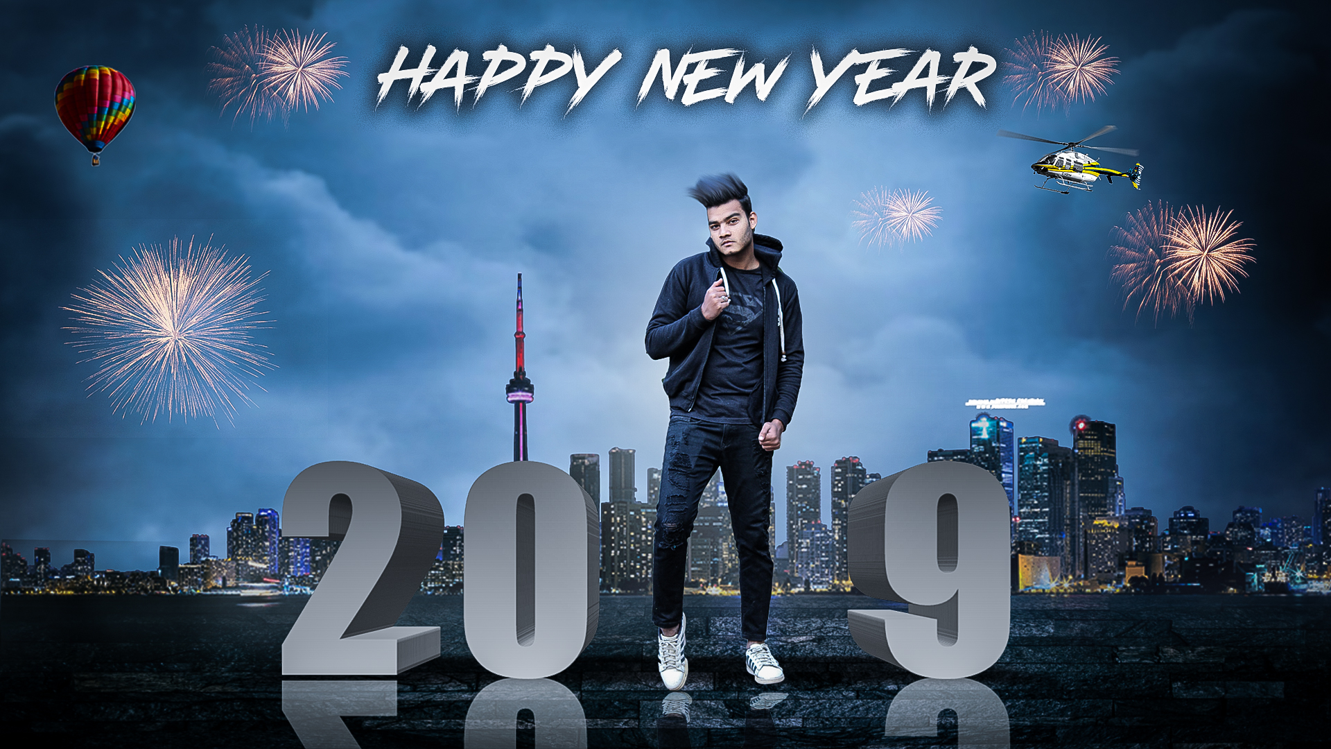 Detail Background Happy New Year 2019 Nomer 45