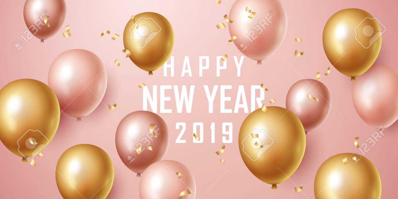 Detail Background Happy New Year 2019 Nomer 51