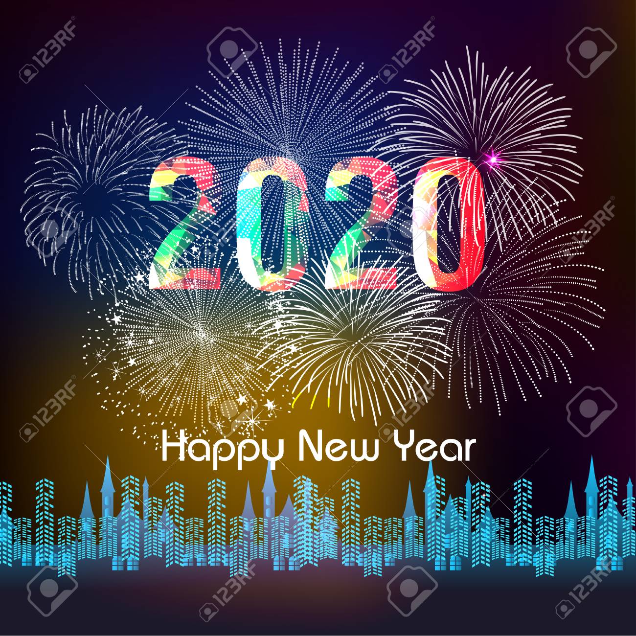 Detail Background Happy New Year 2020 Nomer 50