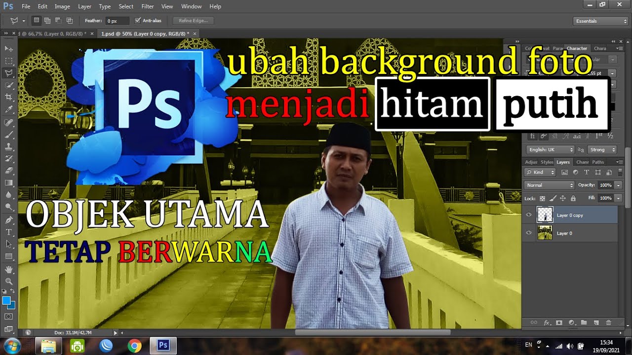 Detail Background Hitam Putih Objek Berwarna Di Photoshop Nomer 11
