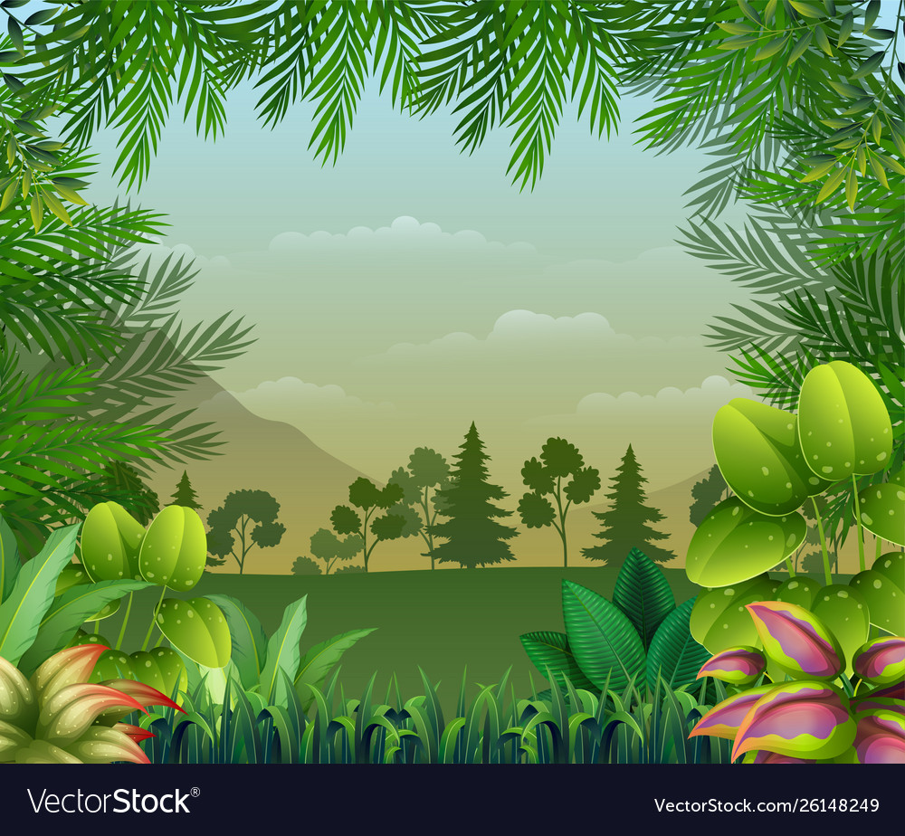 Detail Background Hutan Vector Nomer 2