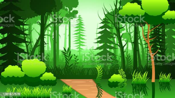 Detail Background Hutan Vector Nomer 29