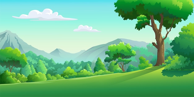 Detail Background Hutan Vector Nomer 5