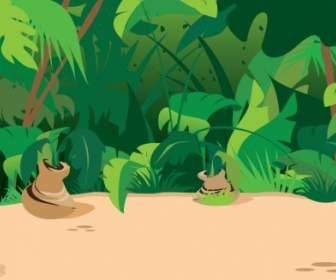 Detail Background Hutan Vector Nomer 43