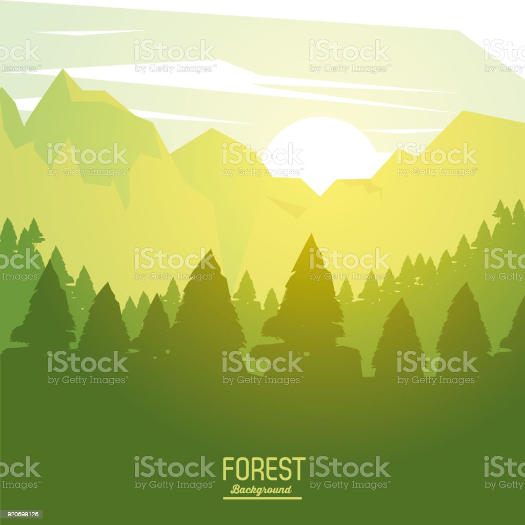 Detail Background Hutan Vector Nomer 52