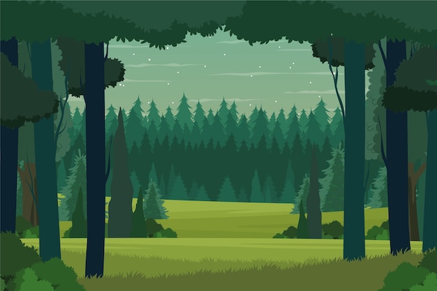 Detail Background Hutan Vector Nomer 7