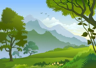 Detail Background Hutan Vector Nomer 9