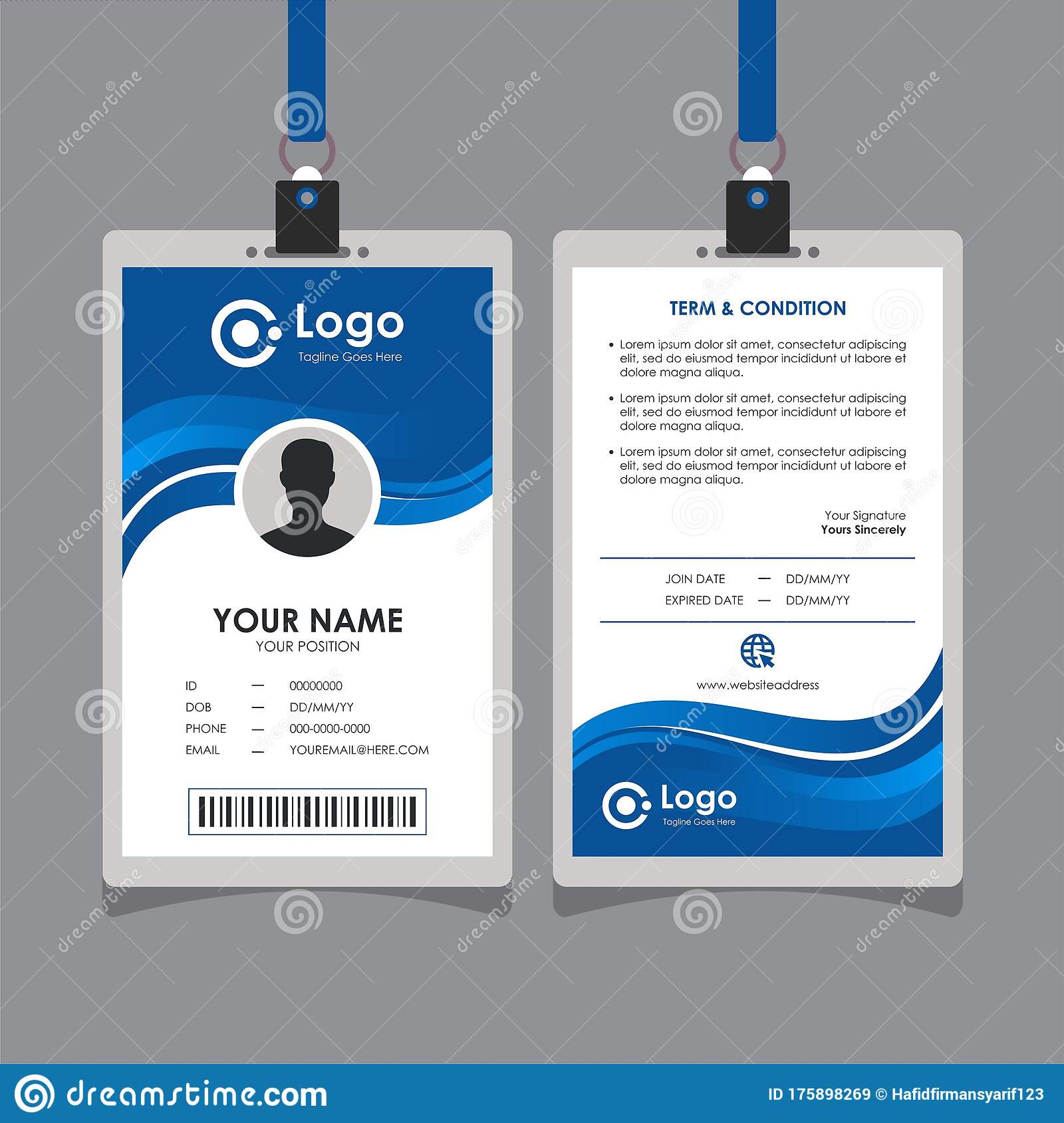 Detail Background Id Card Keren Cdr Nomer 20