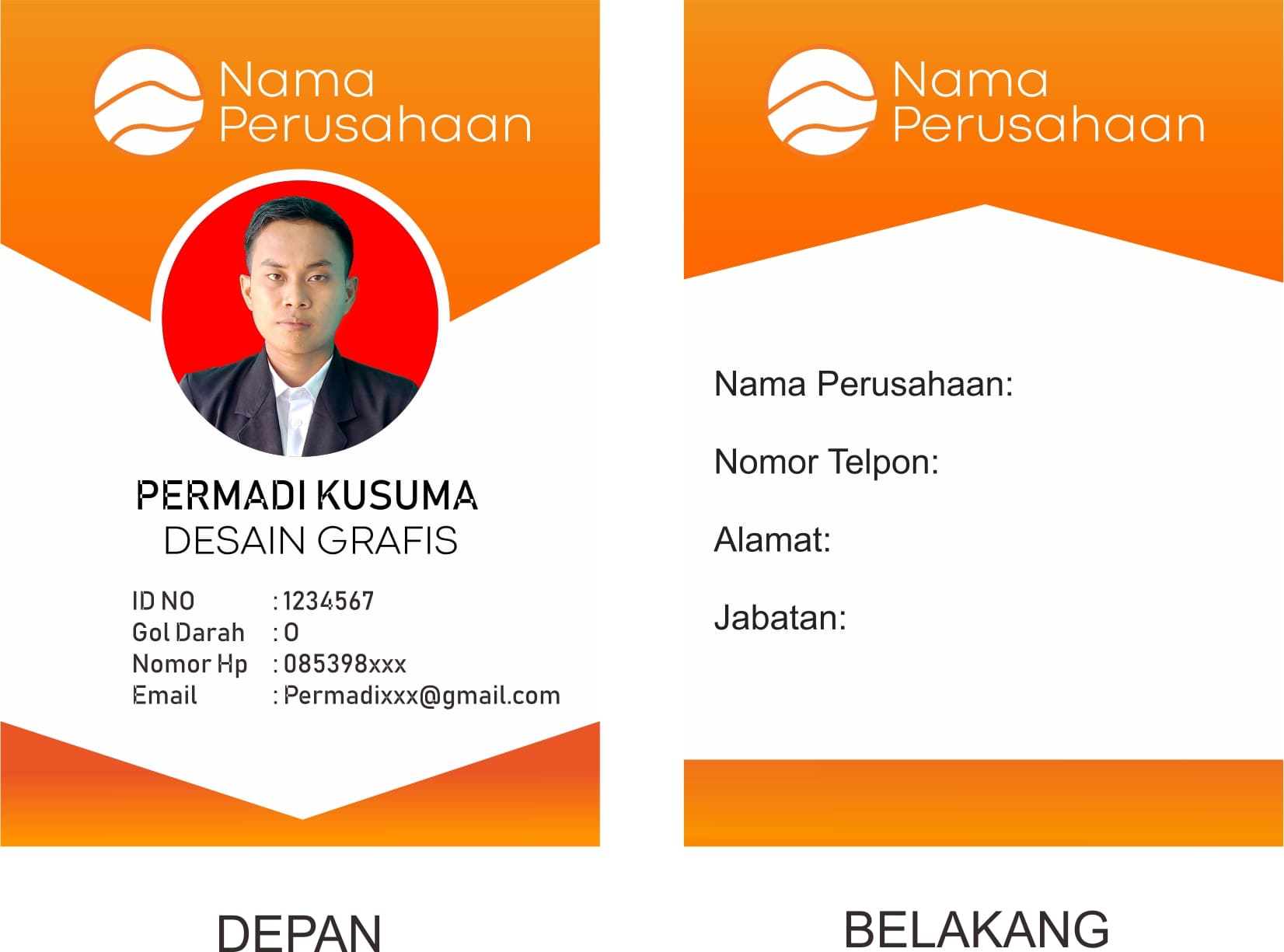 Detail Background Id Card Keren Cdr Nomer 51