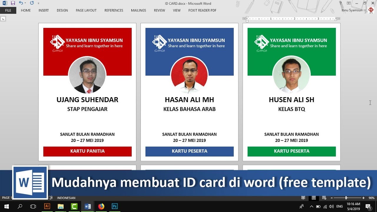 Detail Background Id Card Kosong Word Nomer 29