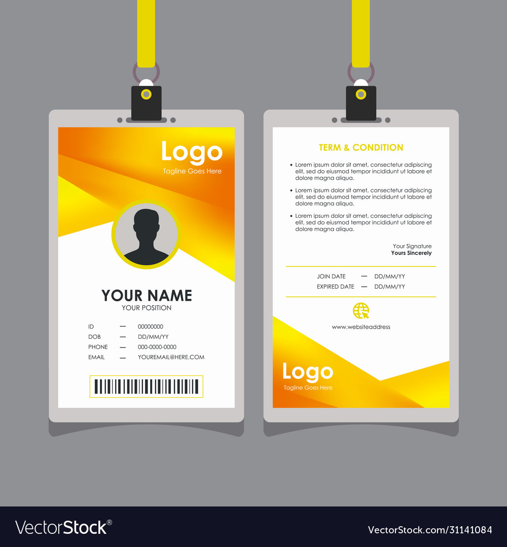 Detail Background Id Card Orange Nomer 17