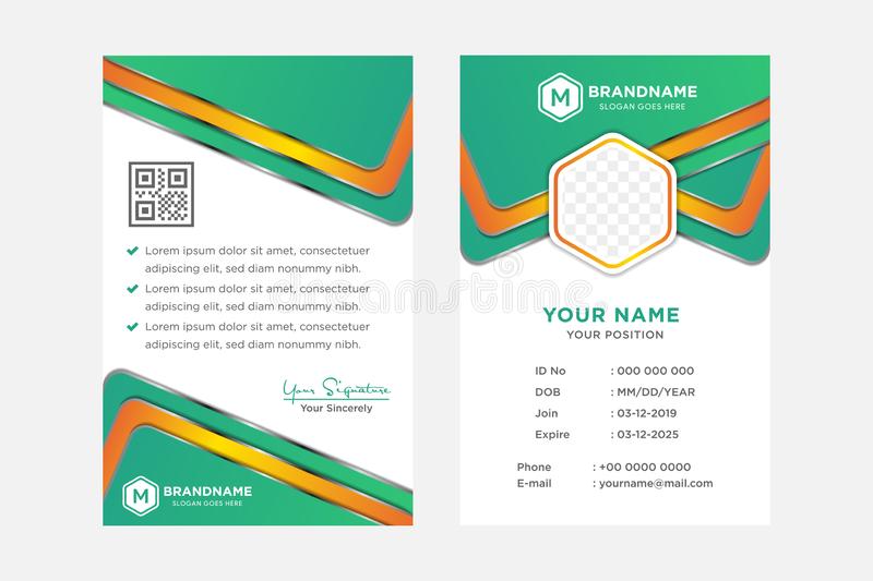 Detail Background Id Card Orange Nomer 45